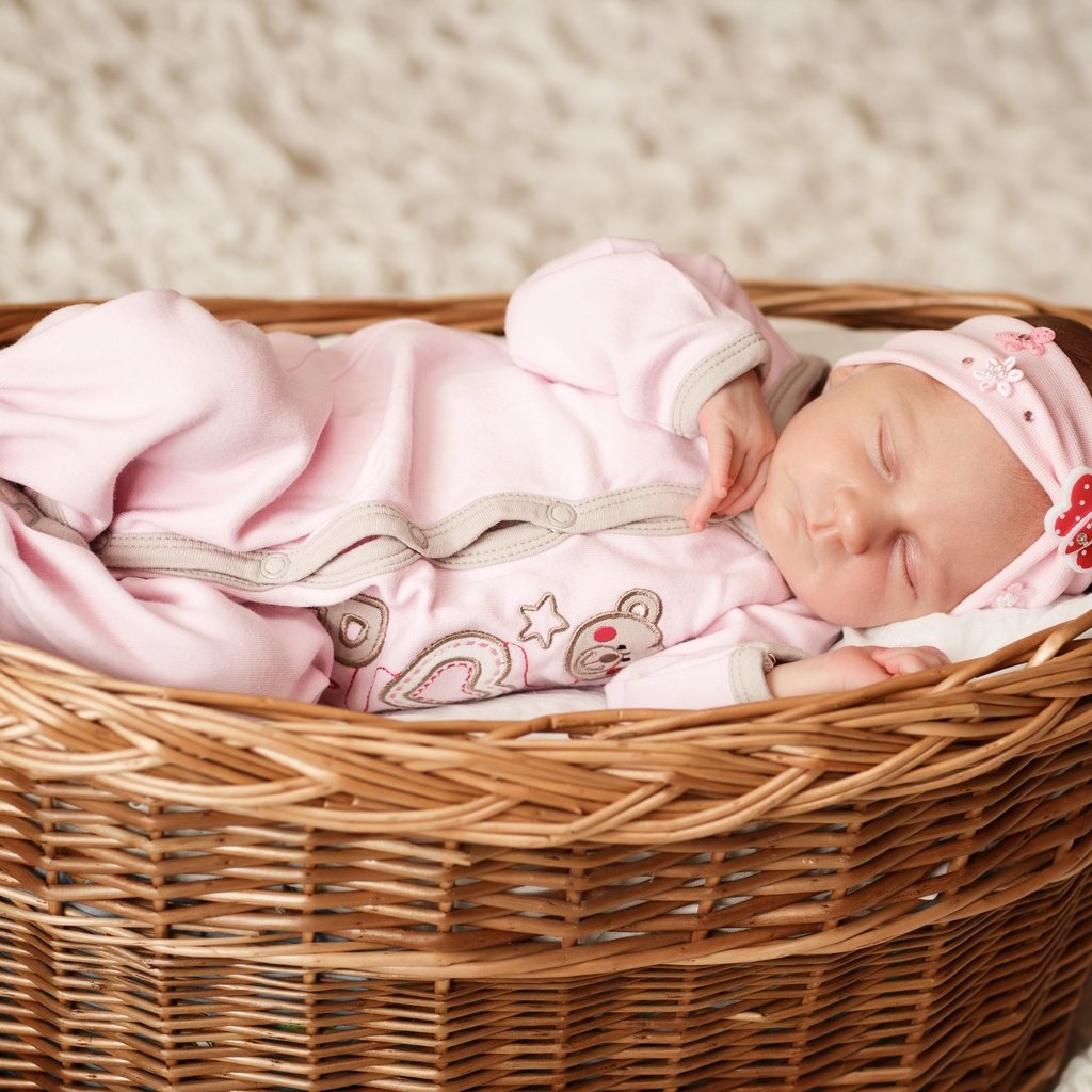 Обои сон, девочка, корзина, ребенок, костюм, младенец, малышка, sleep, girl, basket, child, costume, baby разрешение 4728x3152 Загрузить