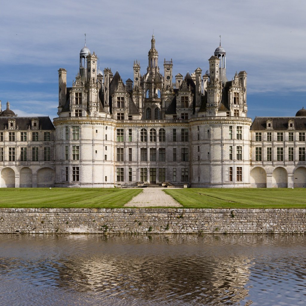 Обои архитектура, франция, замок шамбор, долина луары, architecture, france, chambord castle, the loire valley разрешение 3840x2160 Загрузить