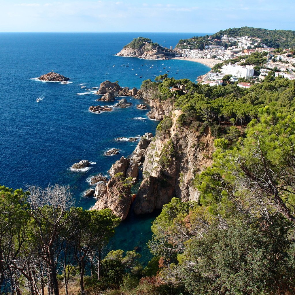 Обои скалы, море, побережье, испания, коста-брава, rocks, sea, coast, spain, costa brava разрешение 3648x2736 Загрузить