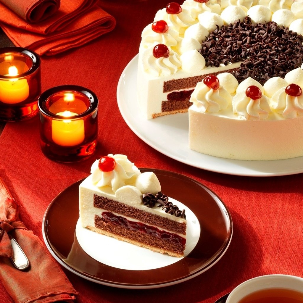 Обои шоколад, сладкое, торт, десерт, пирожное, свечки, крем, chocolate, sweet, cake, dessert, candle, cream разрешение 1920x1200 Загрузить
