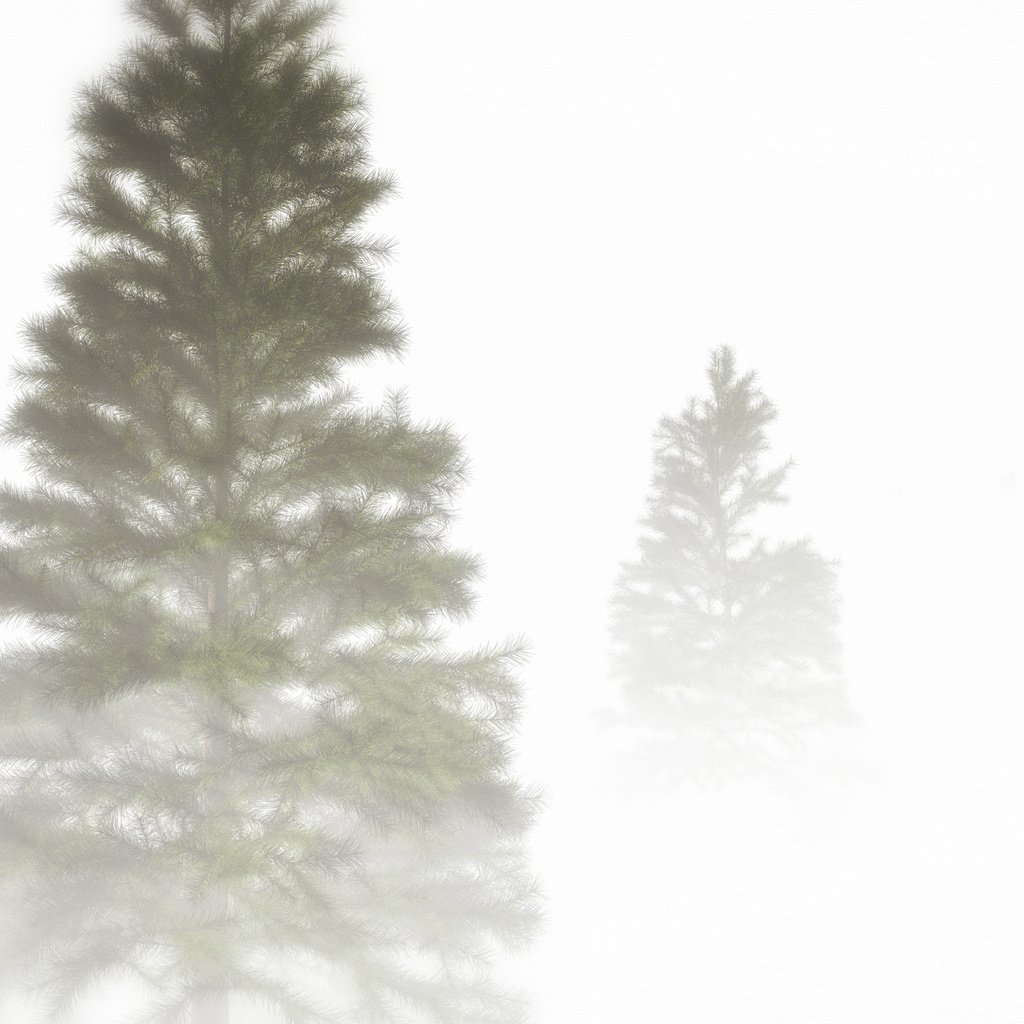 Обои природа, дерево, туман, ель, крона, nature, tree, fog, spruce, crown разрешение 3368x1901 Загрузить