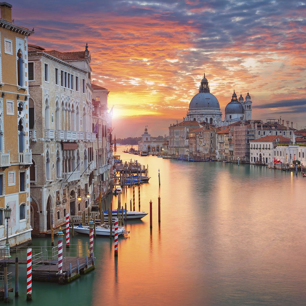 Обои закат, город, венеция, канал, италия, sunset, the city, venice, channel, italy разрешение 1920x1200 Загрузить