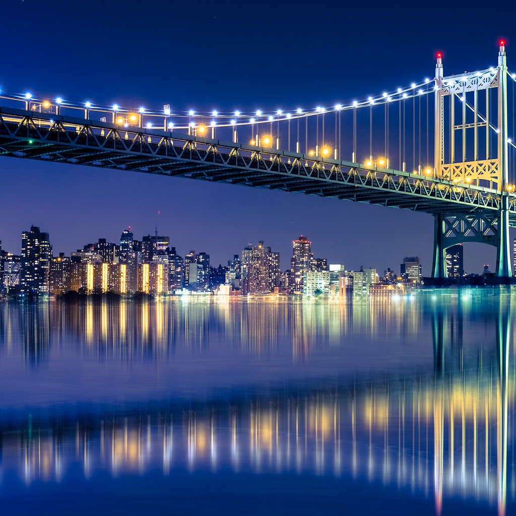 Обои ночь, огни, мост, город, манхэттен, бруклинский мост, night, lights, bridge, the city, manhattan, brooklyn bridge разрешение 1920x1200 Загрузить