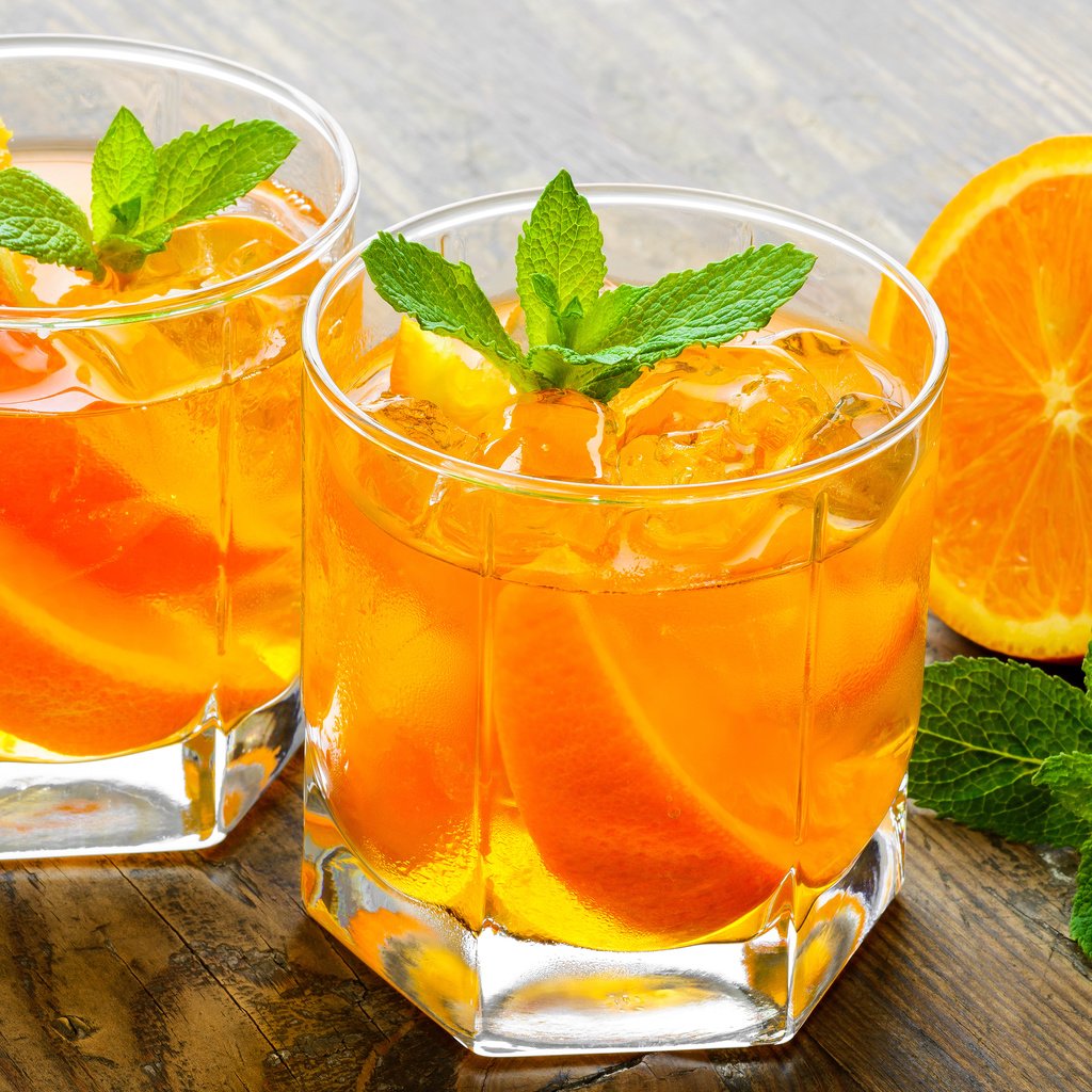 Обои мята, напиток, апельсины, лёд, коктейль, цитрусы, mint, drink, oranges, ice, cocktail, citrus разрешение 3840x2400 Загрузить