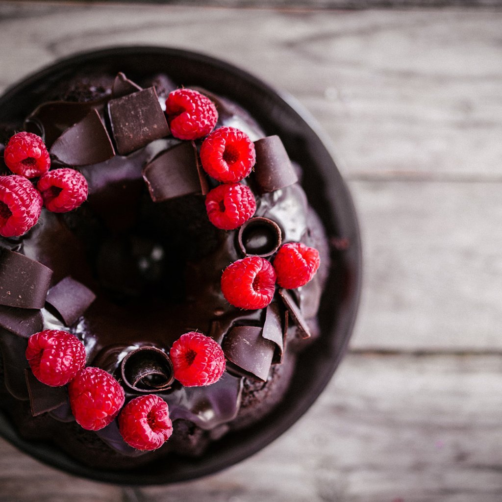 Обои малина, ягода, шоколад, десерт, кекс, тортик, raspberry, berry, chocolate, dessert, cupcake, cake разрешение 1920x1200 Загрузить