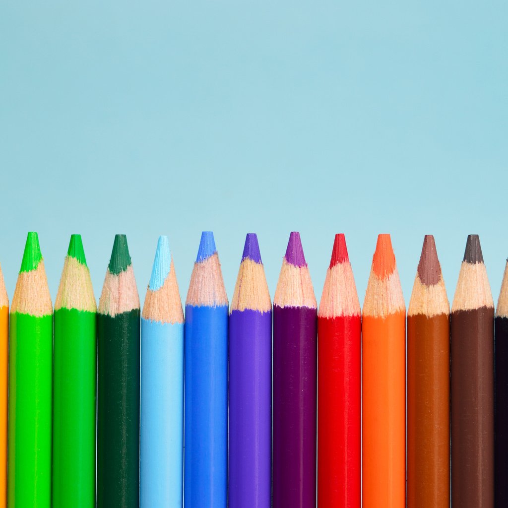 Обои разноцветные, карандаши, спектр, голубой фон, цветные карандаши, colorful, pencils, range, blue background, colored pencils разрешение 6016x4000 Загрузить