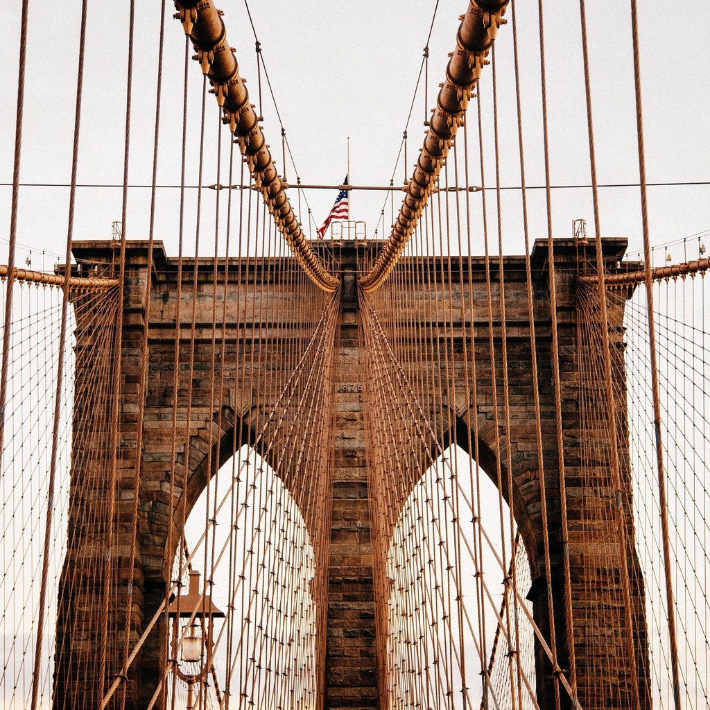 Обои мост, сша, нью-йорк, манхеттен, бруклинский мост, подвесной мост, bridge, usa, new york, manhattan, brooklyn bridge, suspension bridge разрешение 5401x3601 Загрузить