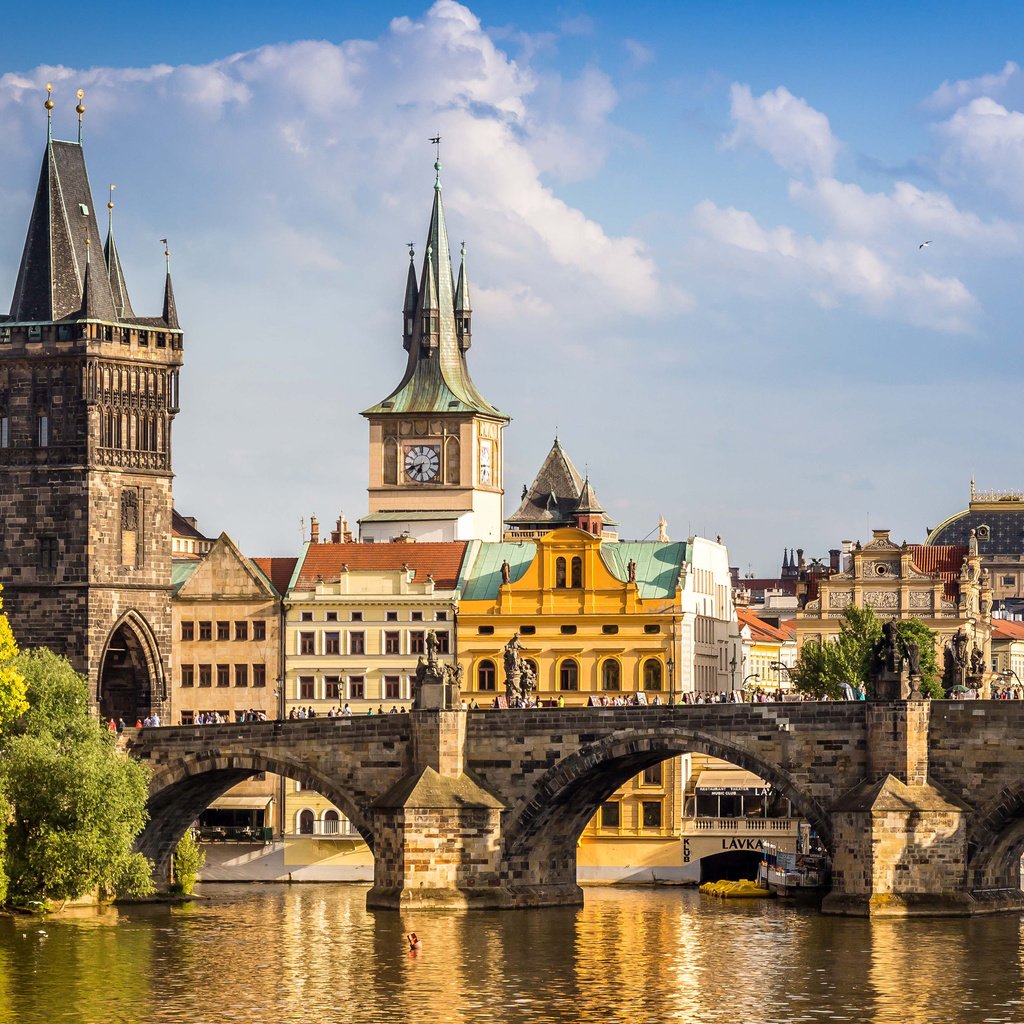 Обои мост, город, европа, прага, карлов мост, чехия, bridge, the city, europe, prague, charles bridge, czech republic разрешение 3840x2400 Загрузить