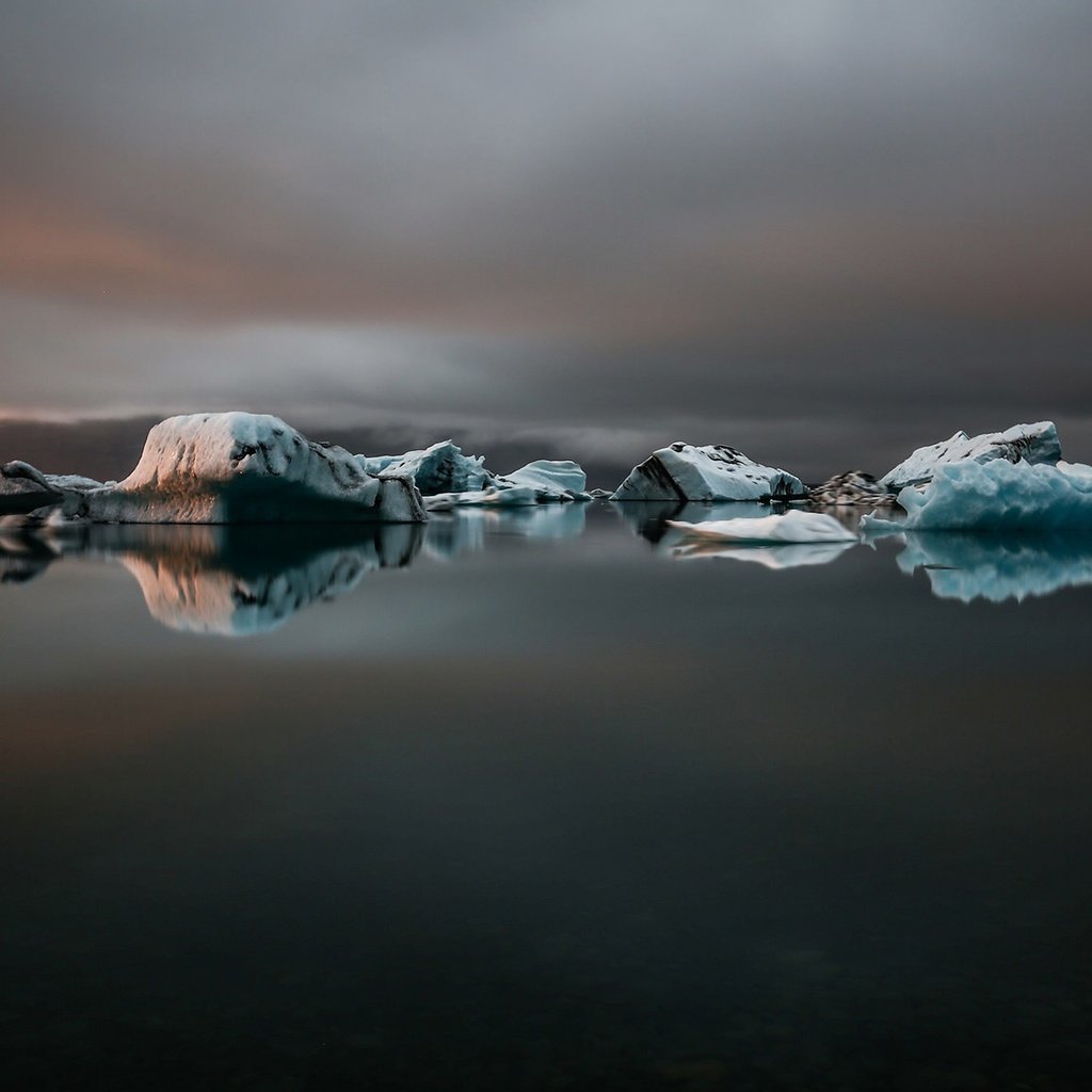 Обои пейзаж, море, лёд, айсберги, landscape, sea, ice, icebergs разрешение 1920x1200 Загрузить