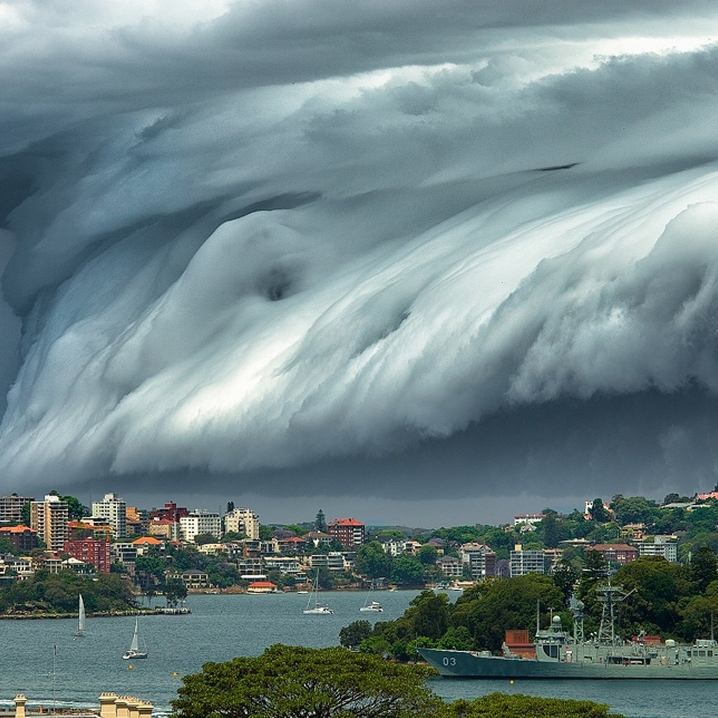 Обои облака, город, австралия, циклон, брисбен, clouds, the city, australia, cyclone, brisbane разрешение 2000x1225 Загрузить