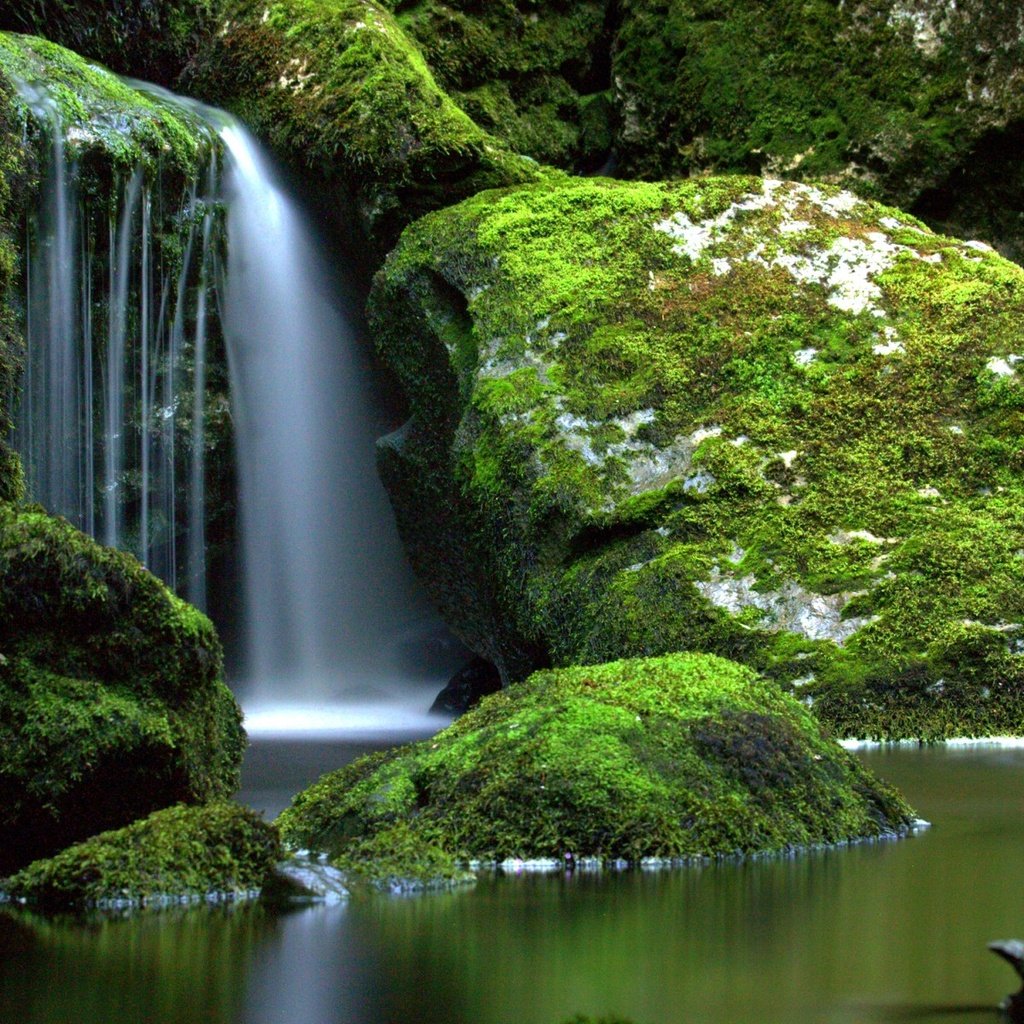 Обои река, природа, камни, водопад, мох, ирландия, river, nature, stones, waterfall, moss, ireland разрешение 1920x1200 Загрузить