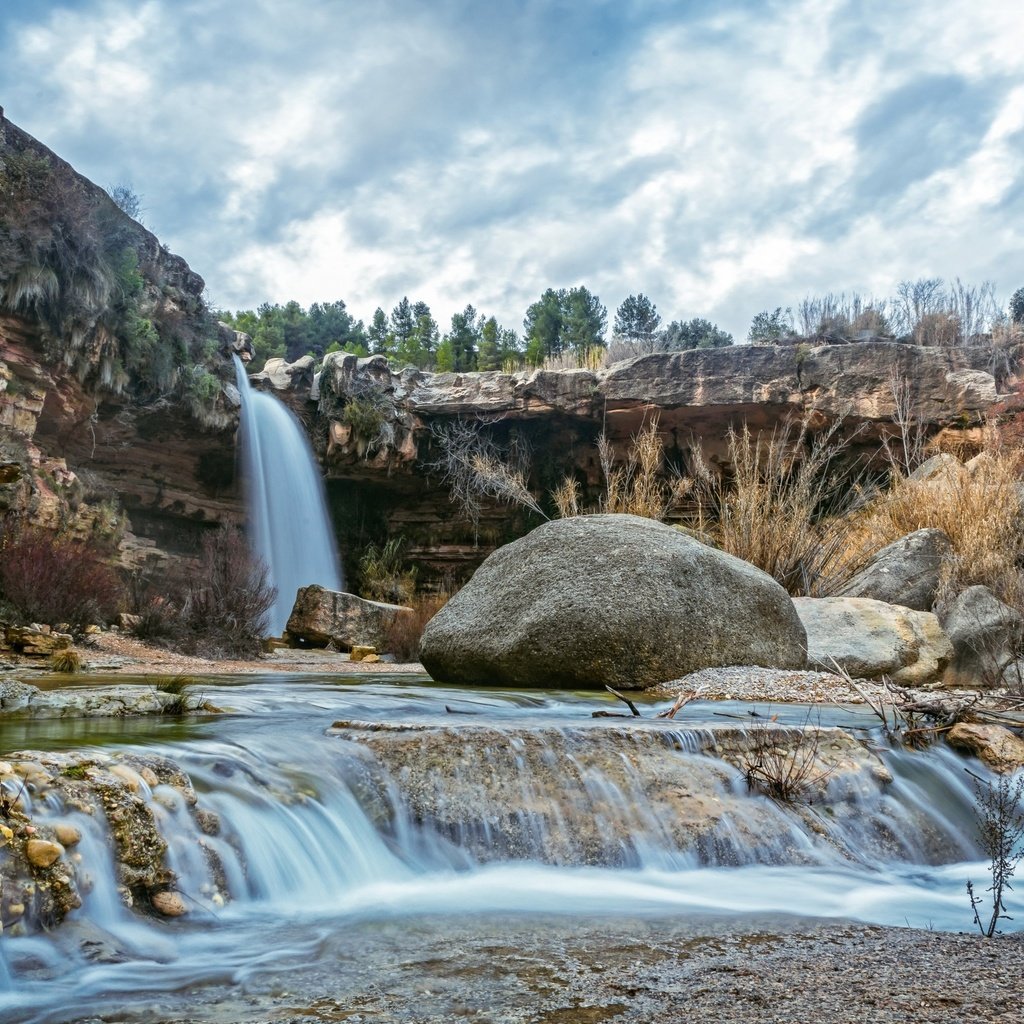 Обои трава, скалы, камни, лес, водопады, grass, rocks, stones, forest, waterfalls разрешение 2560x1600 Загрузить