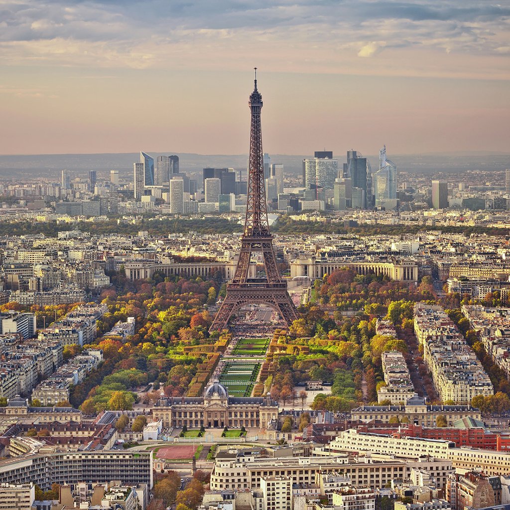 Обои панорама, город, париж, франция, эйфелева башня, panorama, the city, paris, france, eiffel tower разрешение 1920x1200 Загрузить