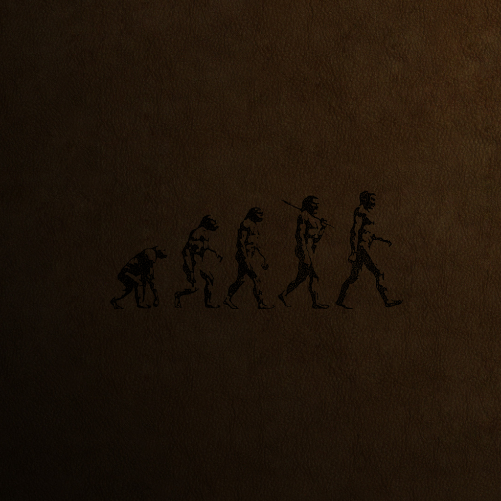 Обои фон, цвет, человек, силуэт, эволюция, background, color, people, silhouette, evolution разрешение 1920x1080 Загрузить
