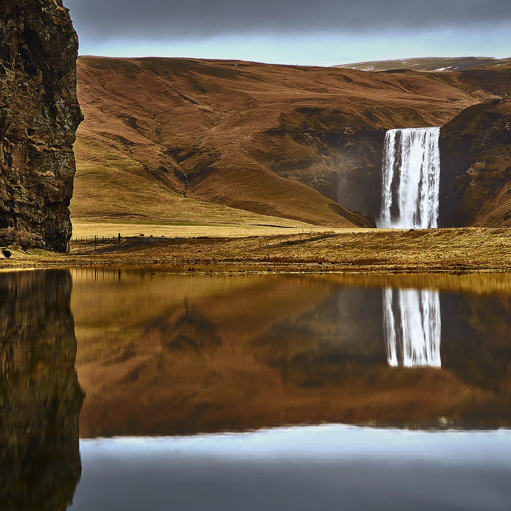 Обои река, природа, водопад, осень, etienne ruff, river, nature, waterfall, autumn разрешение 1920x1200 Загрузить