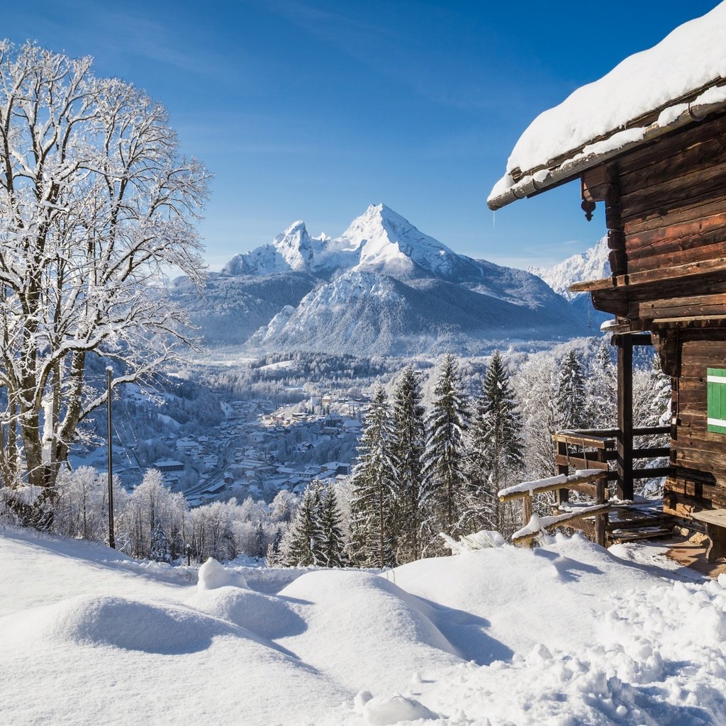 Обои горы, зима, mountains, winter разрешение 2880x1800 Загрузить