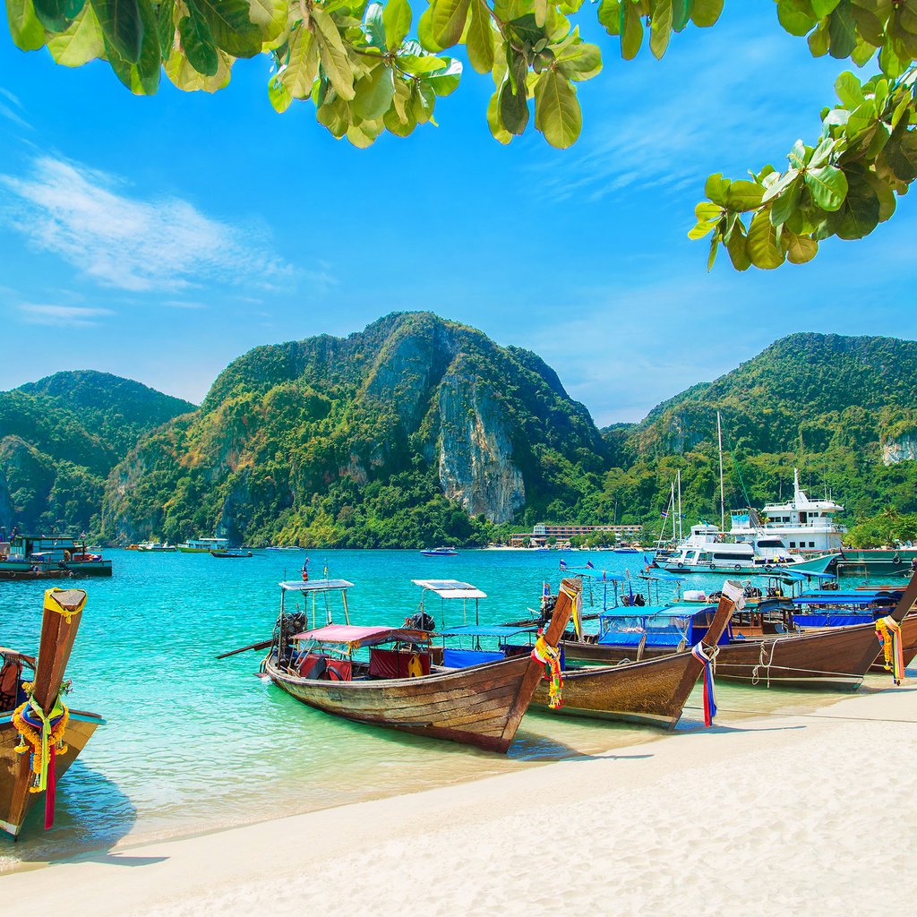 Обои море, пляж, лодки, таиланд, тропики, sea, beach, boats, thailand, tropics разрешение 2805x2000 Загрузить