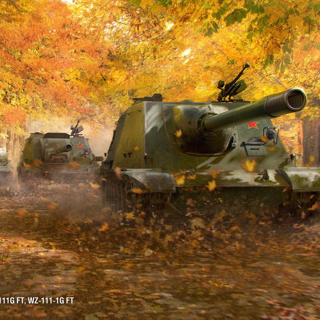 Обои осень, танки, мир танков, autumn, tanks, world of tanks разрешение 2560x1600 Загрузить