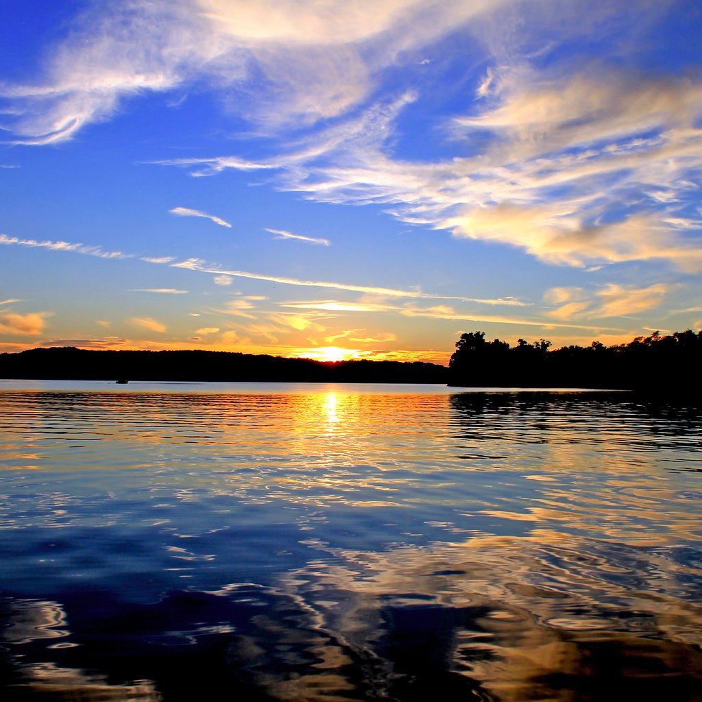 Обои озеро, закат, lake, sunset разрешение 4272x2848 Загрузить