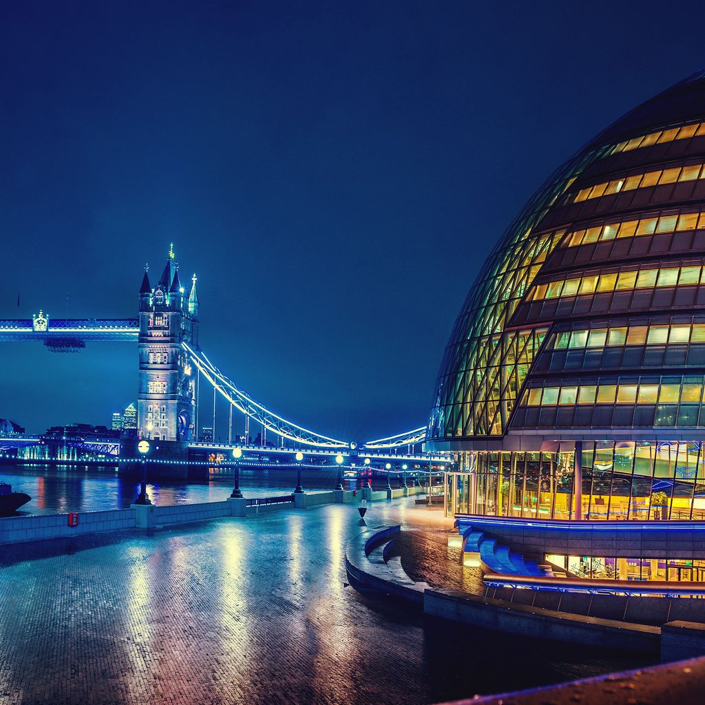 Обои ночь, огни, мост, лондон, англия, тауэрский мост, night, lights, bridge, london, england, tower bridge разрешение 2560x1600 Загрузить