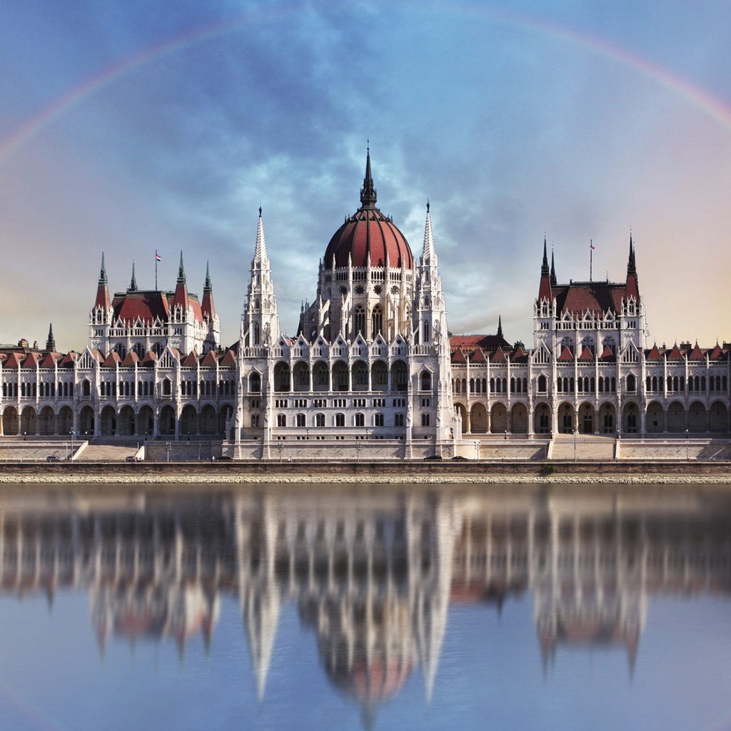 Обои радуга, дворец, венгрия, будапешт, tomassereda, rainbow, palace, hungary, budapest разрешение 1920x1200 Загрузить