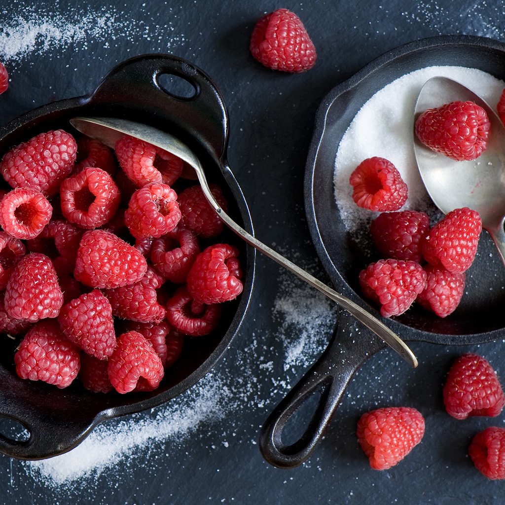 Обои малина, ягоды, сахар, anna verdina, ложки, анна вердина, raspberry, berries, sugar, spoon, anna verdin разрешение 1920x1200 Загрузить