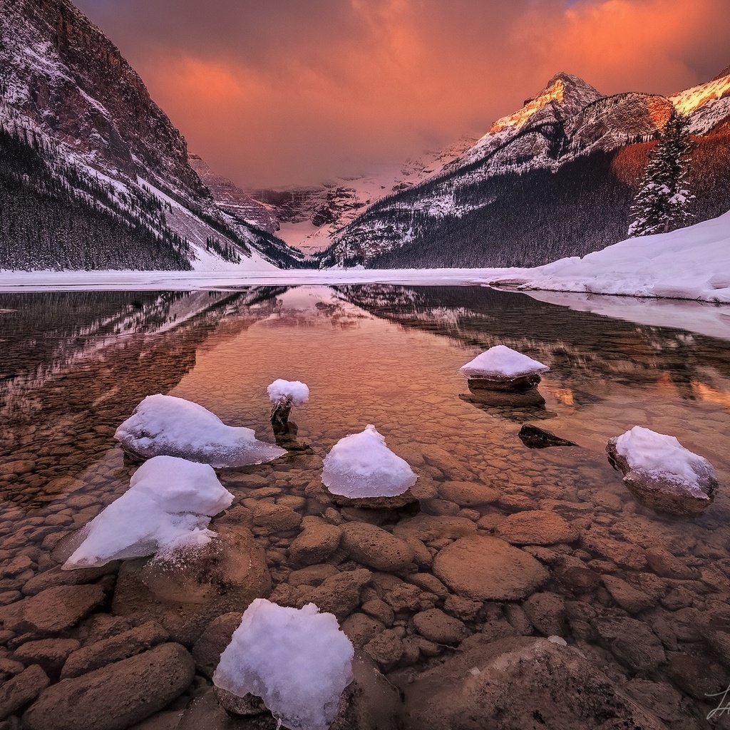 Обои озеро, горы, природа, зима, lake, mountains, nature, winter разрешение 1920x1200 Загрузить