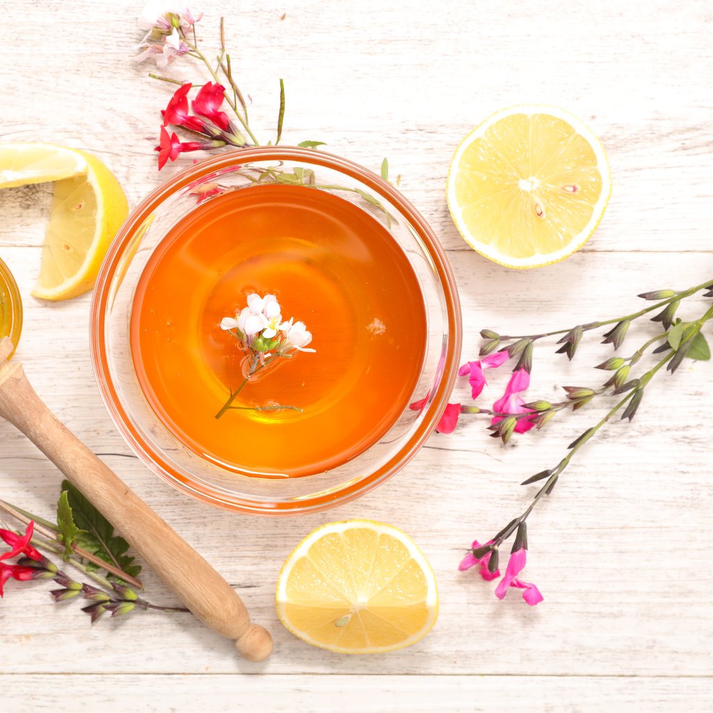 Обои цветы, лимон, чай, мед, flowers, lemon, tea, honey разрешение 8688x5792 Загрузить