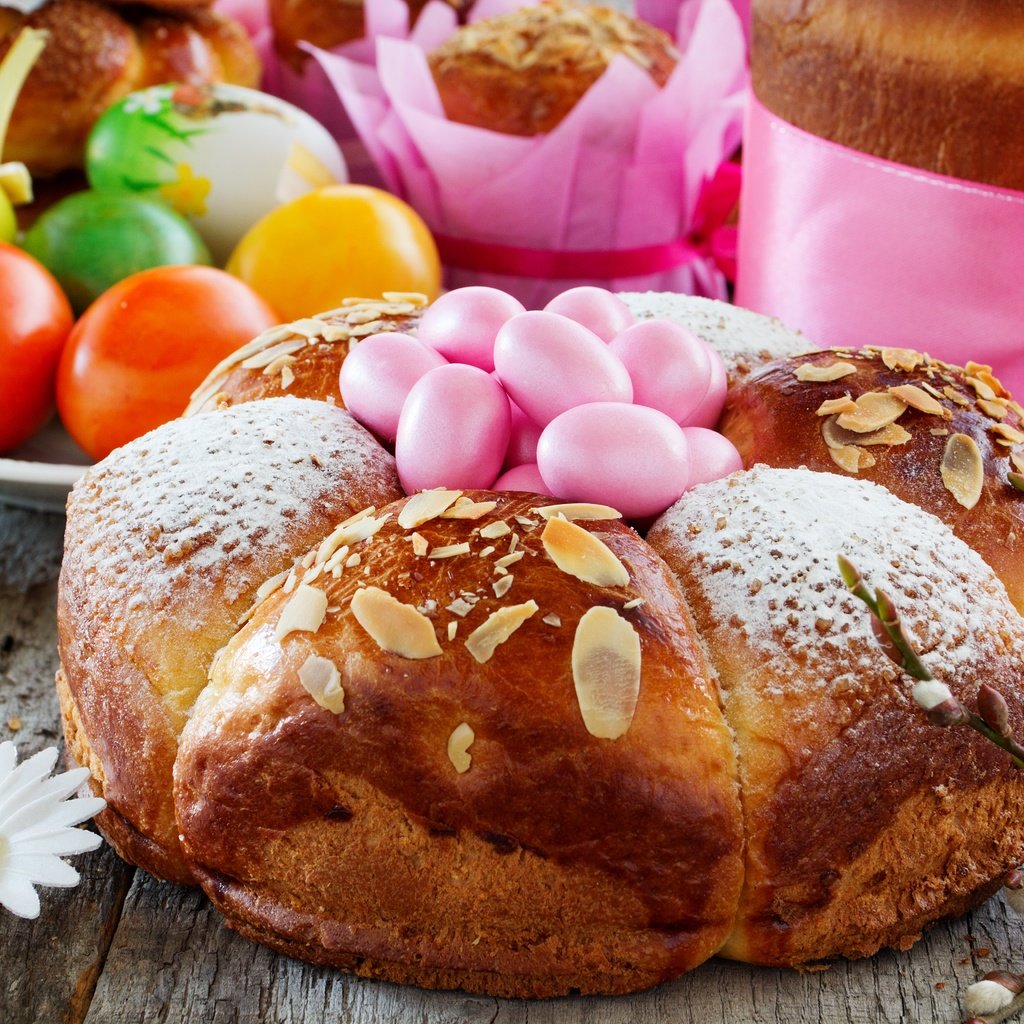 Обои пасха, яйца, выпечка, кулич, крашенные яйца, easter, eggs, cakes, cake, painted eggs разрешение 5184x3456 Загрузить