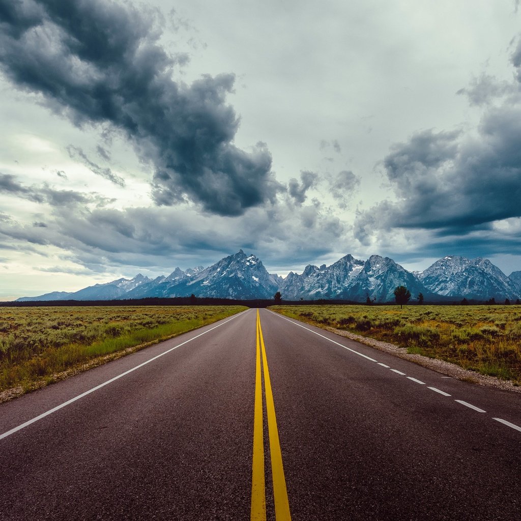 Обои небо, дорога, облака, горы, природа, the sky, road, clouds, mountains, nature разрешение 7843x4462 Загрузить