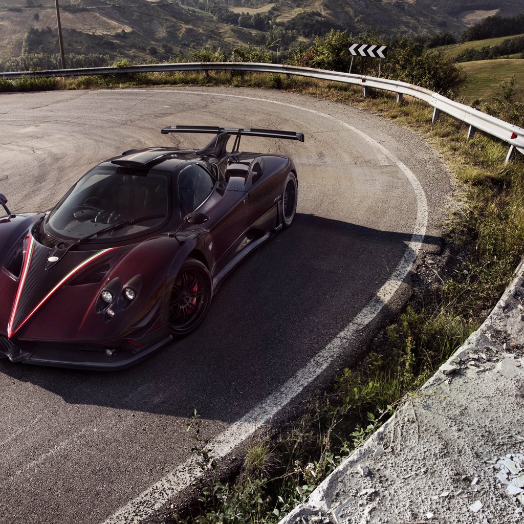 Обои дорога, поворот, автомобиль, zonda, пагани, pagani zonda, road, turn, car, pagani разрешение 4096x2304 Загрузить