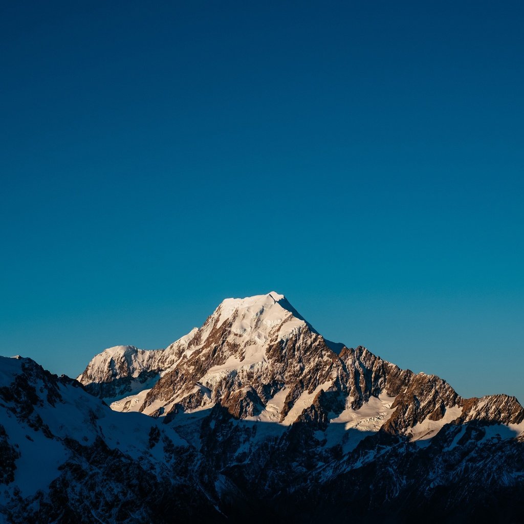 Обои небо, горы, снег, утро, рассвет, новая зеландия, гора кука, the sky, mountains, snow, morning, dawn, new zealand, mount cook разрешение 3840x2560 Загрузить