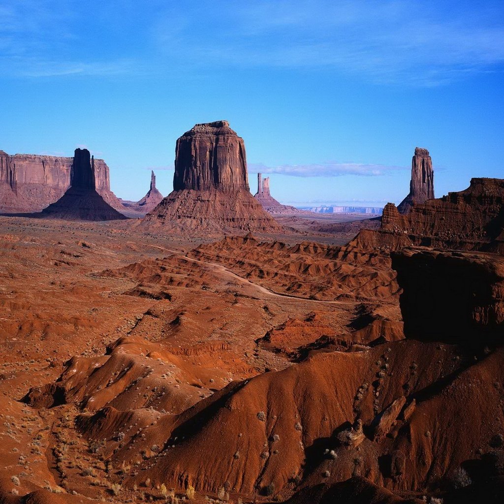 Обои небо, пейзаж, пустыня, каньон, аризона, долина монументов, the sky, landscape, desert, canyon, az, monument valley разрешение 1920x1080 Загрузить