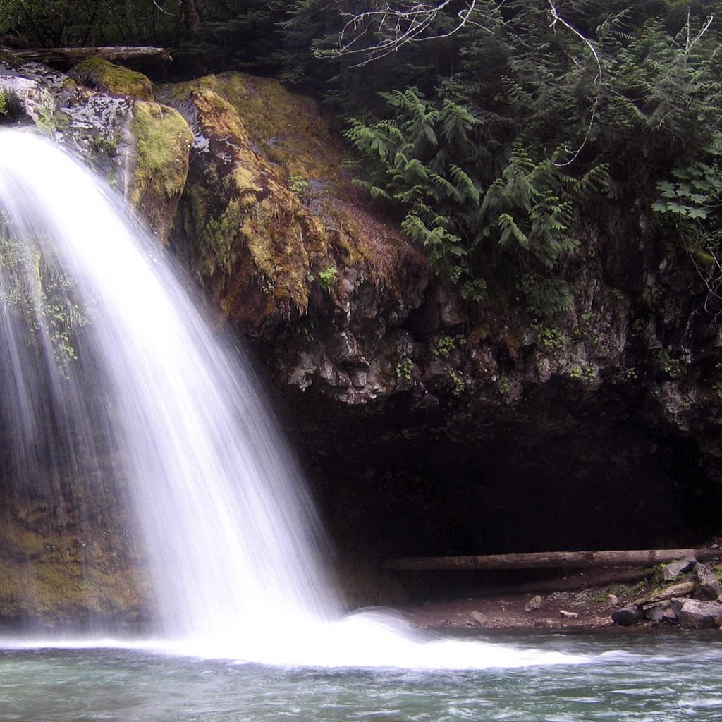 Обои природа, скала, водопад, nature, rock, waterfall разрешение 1920x1080 Загрузить