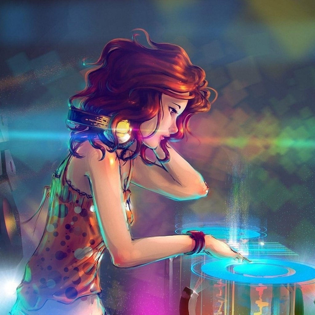 Обои девушка, музыка, наушники, диджей, girl, music, headphones, dj разрешение 2560x1440 Загрузить