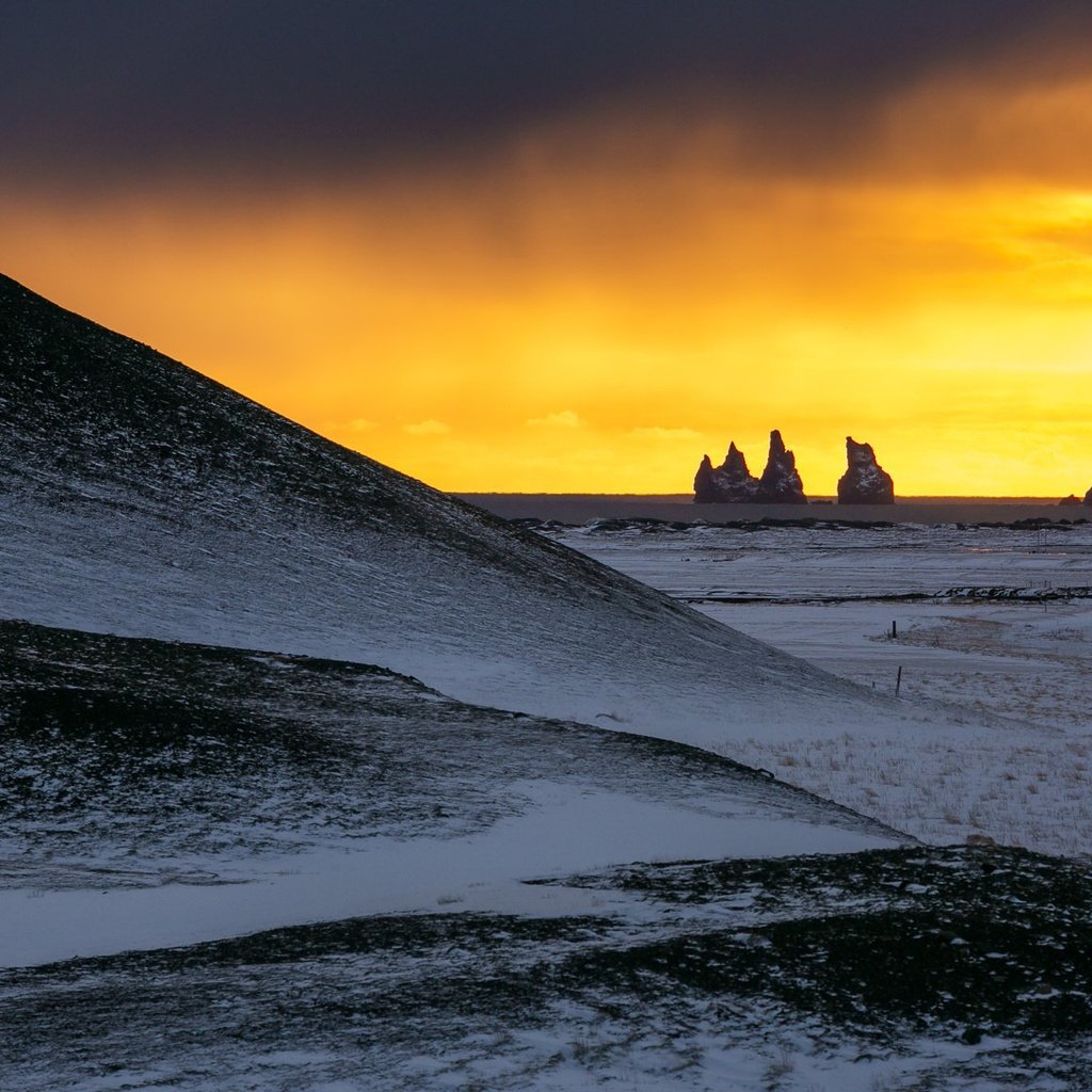 Обои берег, закат, iceland., shore, sunset разрешение 2000x1226 Загрузить