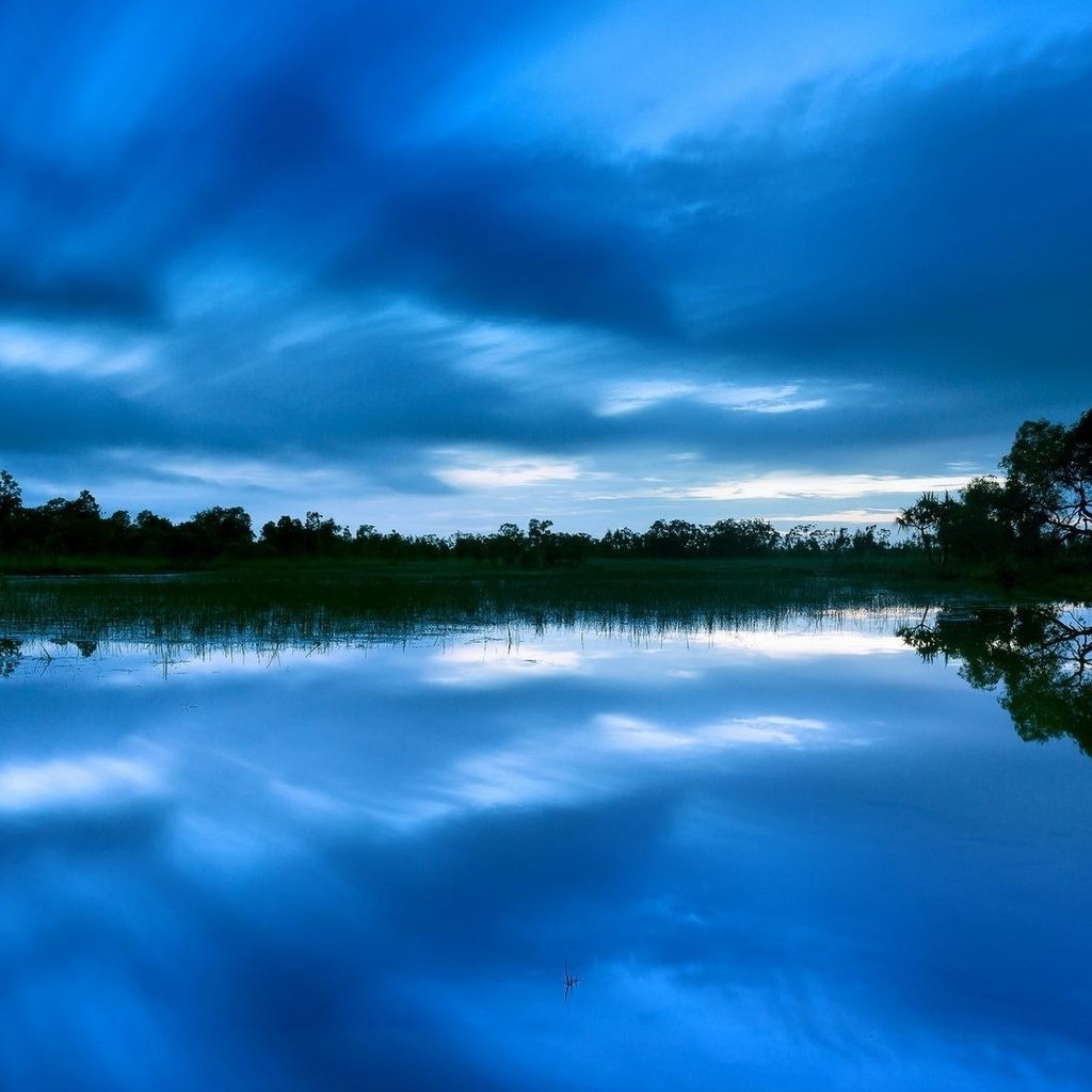 Обои небо, деревья, вода, вечер, озеро, отражение, the sky, trees, water, the evening, lake, reflection разрешение 1920x1080 Загрузить