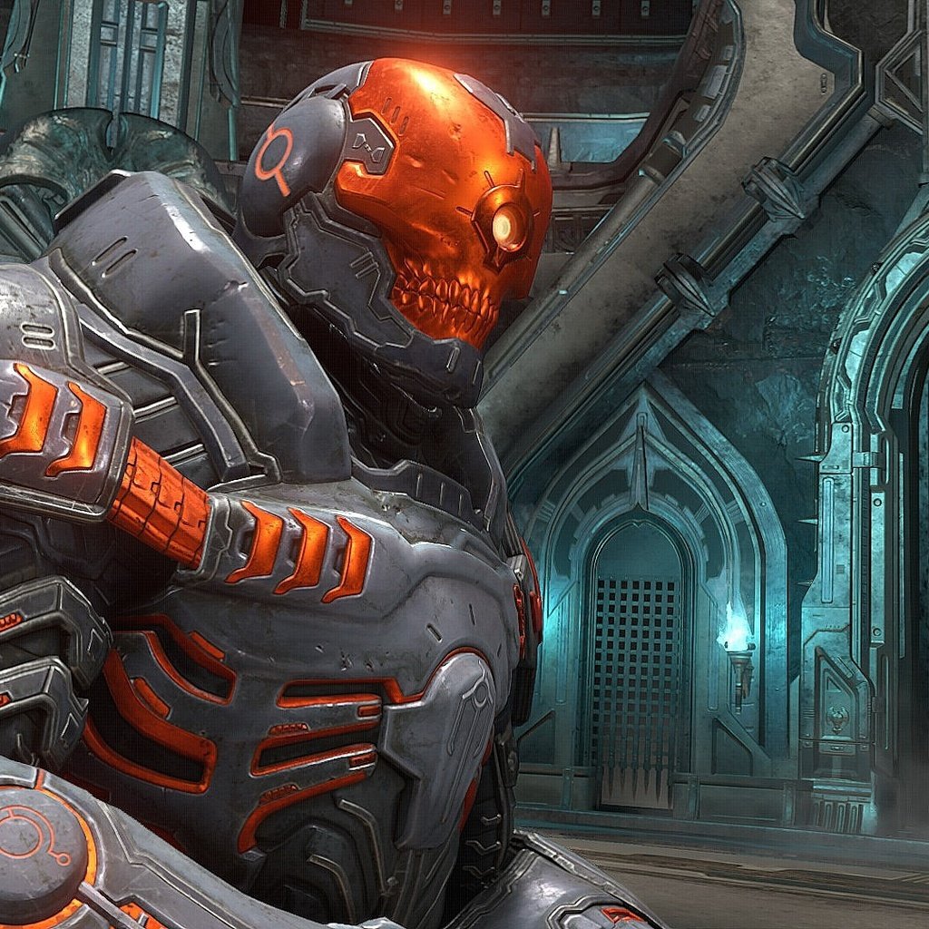 Обои игра, скин, doomguy, doom eternal, палач рока, the game разрешение 1920x1080 Загрузить