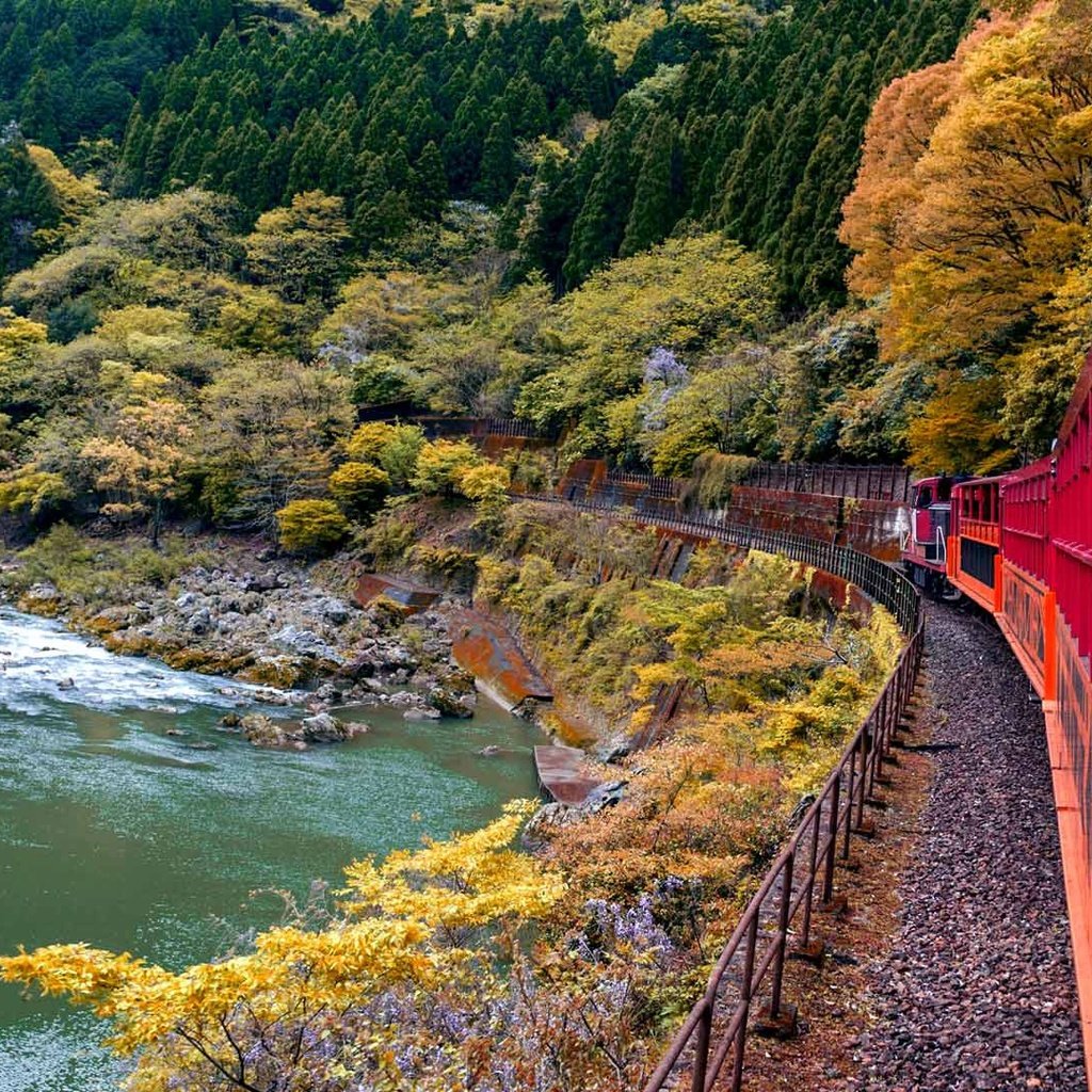 Обои япония, киото, поезд, japan, kyoto, train разрешение 1920x1080 Загрузить