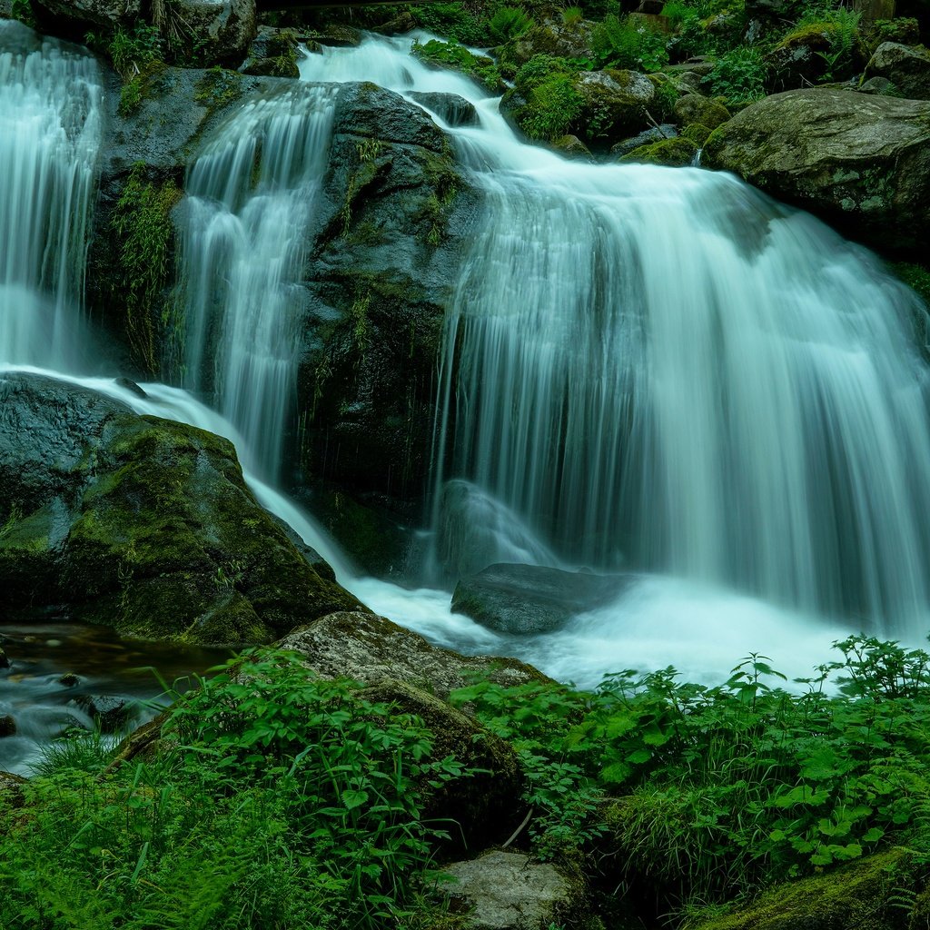 Обои камни, водопад, поток, stones, waterfall, stream разрешение 3840x2160 Загрузить