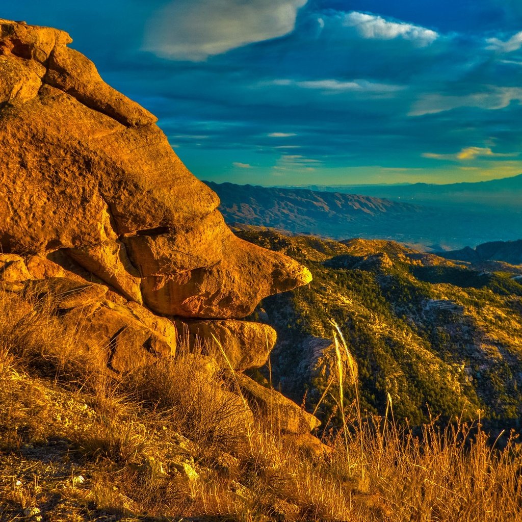 Обои облака, горы, скалы, сша, аризона, clouds, mountains, rocks, usa, az разрешение 2047x1140 Загрузить