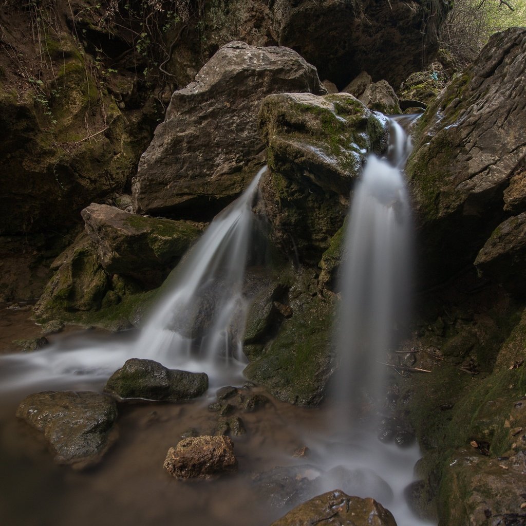 Обои скалы, камни, водопад, поток, rocks, stones, waterfall, stream разрешение 2048x1365 Загрузить