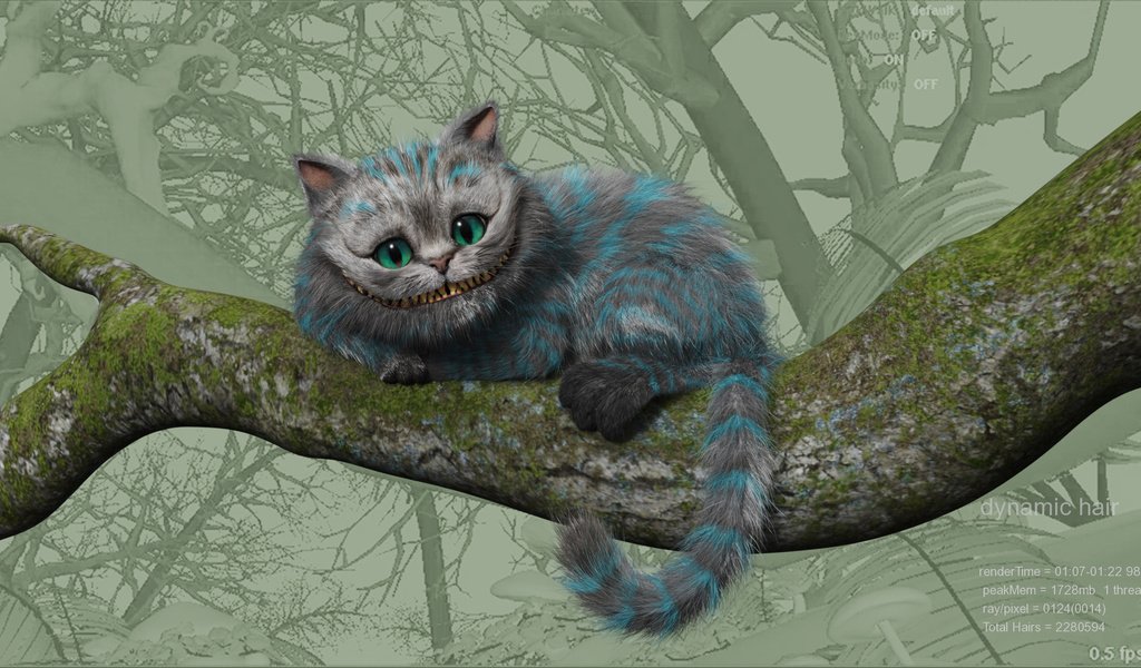 Обои чеширский кот, алиса, в стране чудес, cheshire cat, alice, in wonderland разрешение 1920x1080 Загрузить