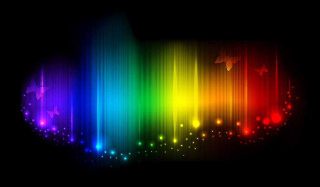 Обои радуга, бабочки, спектр, искорки, rainbow, butterfly, range, sparks разрешение 1920x1200 Загрузить