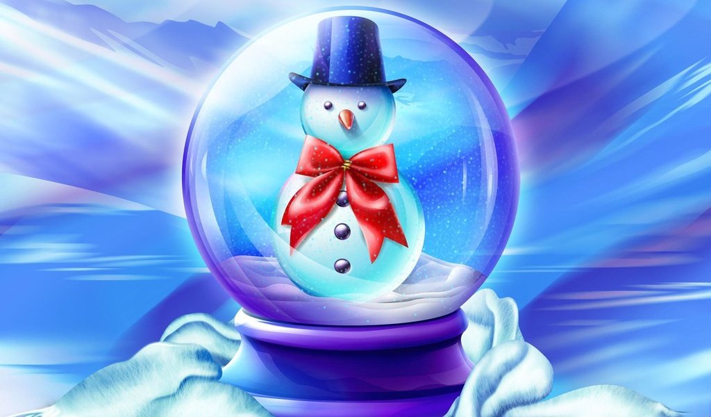 Обои снег, новый год, зима, снеговик, рождество, детство, сказка, snow, new year, winter, snowman, christmas, childhood, tale разрешение 1920x1200 Загрузить
