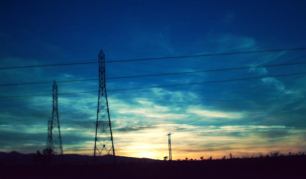Обои вечер, провода, закат, the evening, wire, sunset разрешение 1920x1200 Загрузить
