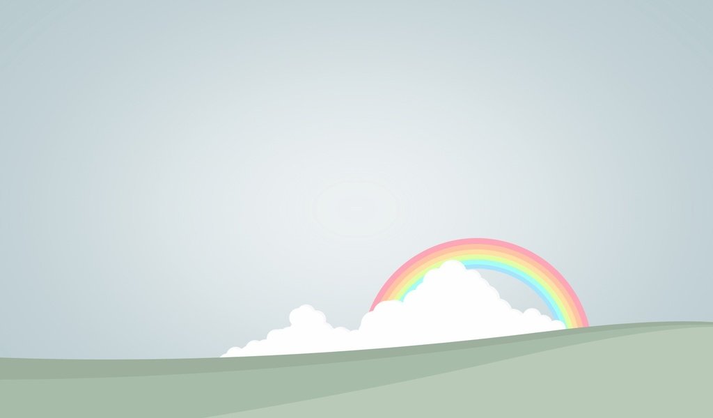 Обои облака, вектор, радуга, clouds, vector, rainbow разрешение 1920x1200 Загрузить