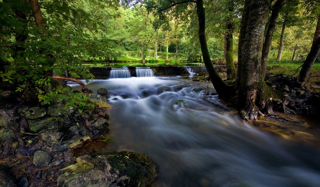 Обои река, пейзаж, водопад, river, landscape, waterfall разрешение 2560x1600 Загрузить