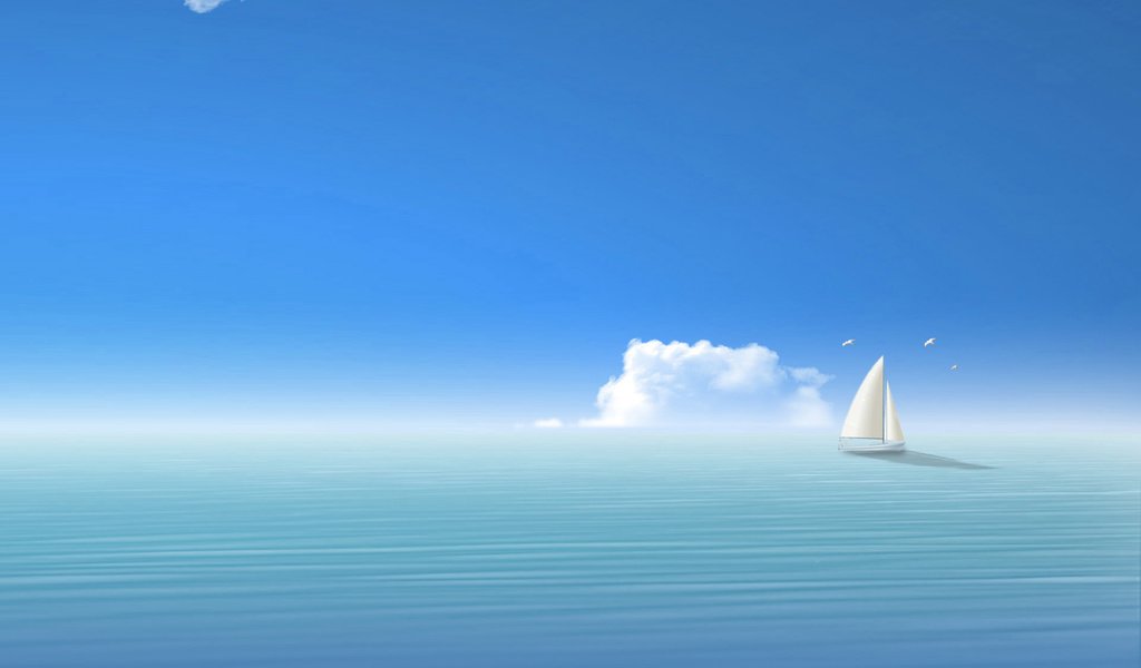 Обои небо, море, парусник, the sky, sea, sailboat разрешение 1920x1200 Загрузить