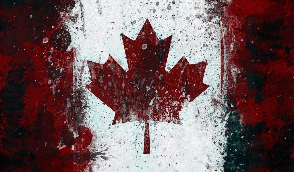 Обои флаг, канада, кленовый лист, flag, canada, maple leaf разрешение 2880x1900 Загрузить